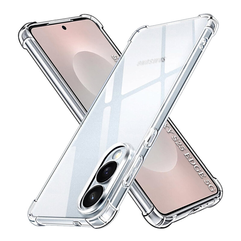 Husa Samsung Galaxy S25 Edge Techsuit Shockproof Clear Silicone, transparenta