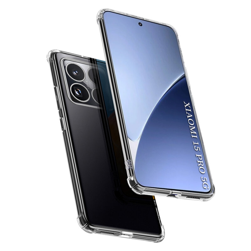Husa Xiaomi 15 Pro Techsuit Shockproof Clear Silicone, transparenta