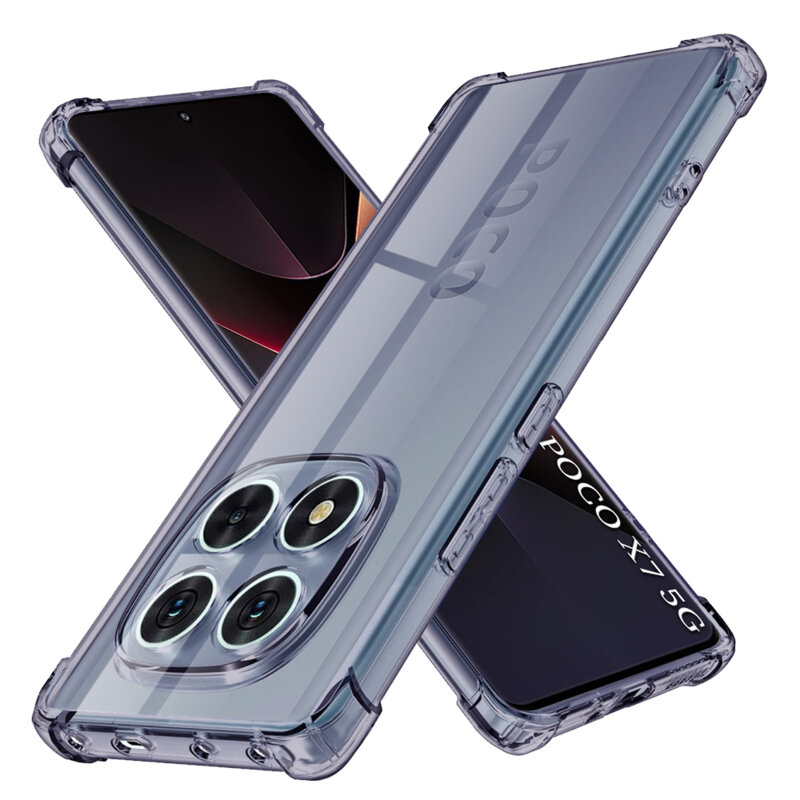 Husa Xiaomi Poco X7 Techsuit Shockproof Clear Silicone, fumuriu