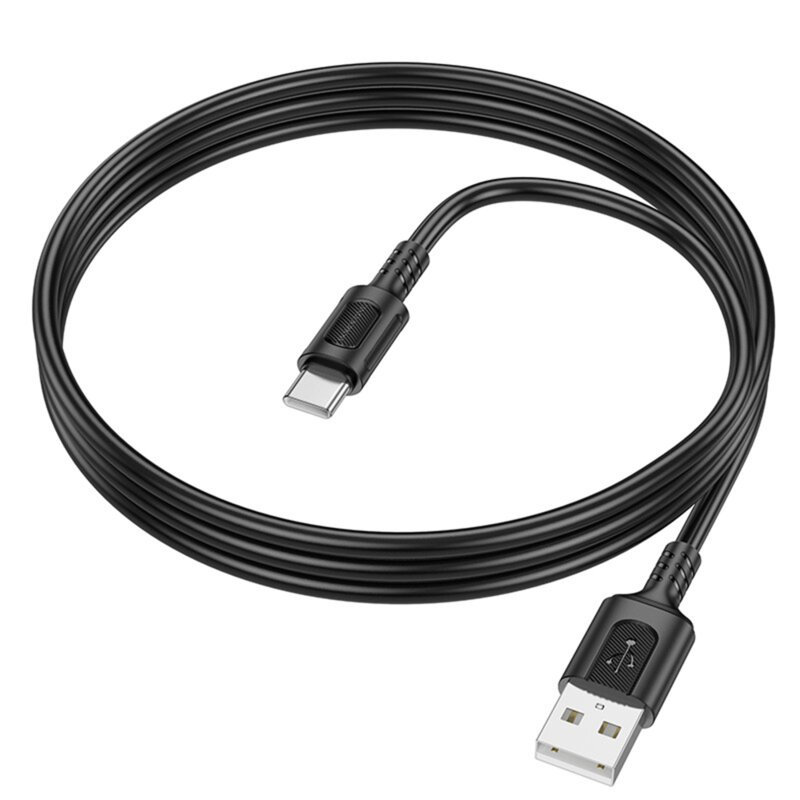 Cablu de date USB la Type-C, 1m Borofone Feliz, negru, BX111