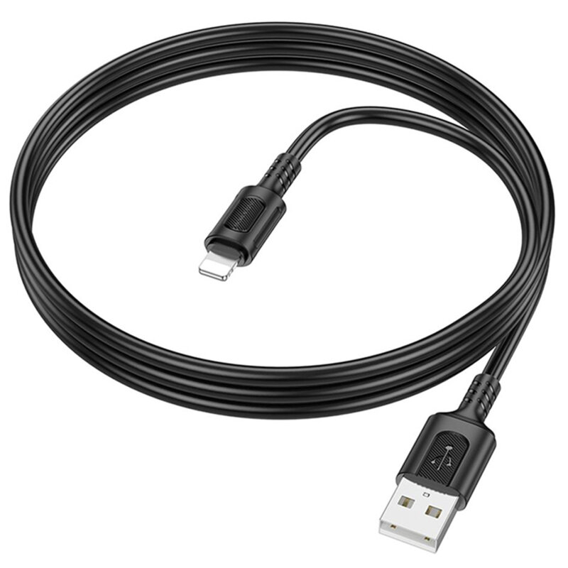 Cablu de date USB la Lightning, 1m Borofone Feliz, negru, BX111