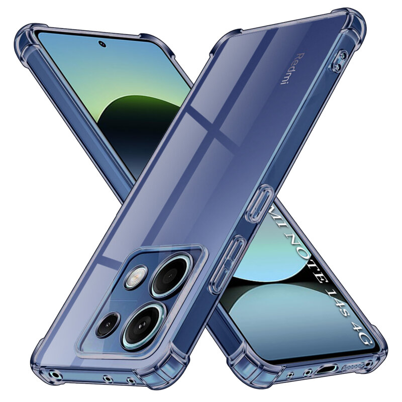 Husa Xiaomi Redmi Note 14S Techsuit Shockproof Clear Silicone, fumuriu
