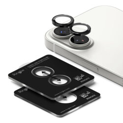 Folie sticla camera iPhone 17 Ringke Camera Lens Frame, negru