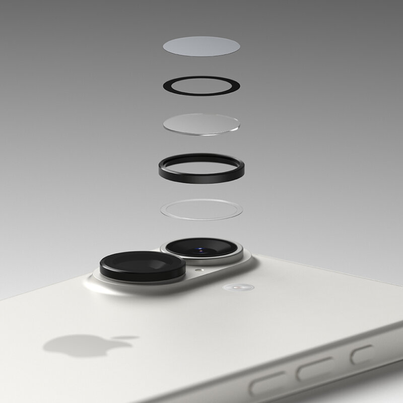 Folie sticla camera iPhone 17 Ringke Camera Lens Frame, negru