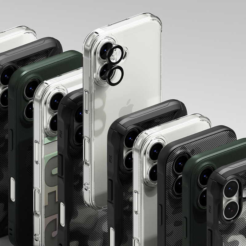 Folie sticla camera iPhone 17 Ringke Camera Lens Frame, negru