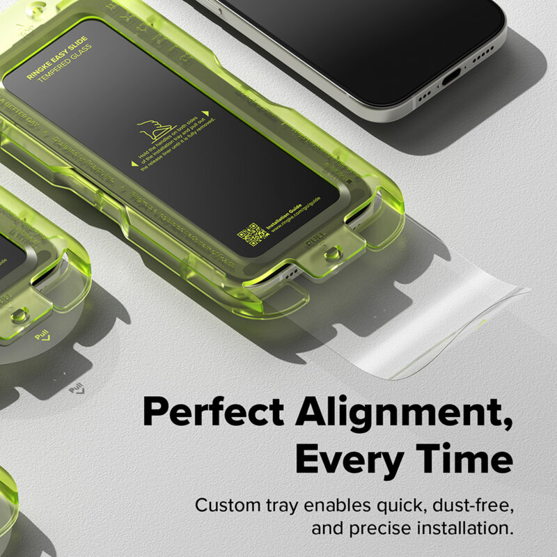 [Pachet 2x] Folie sticla iPhone 17 Pro Max Ringke Easy Slide Tempered Glass, transparenta