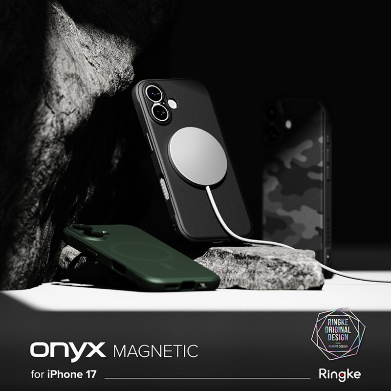 Husa iPhone 17 Ringke Onyx MagSafe, camuflaj