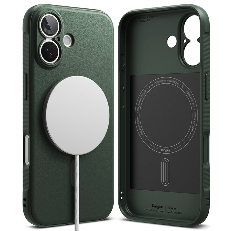 Husa iPhone 17 Ringke Onyx MagSafe, verde