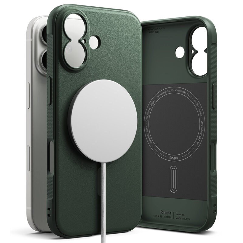 Husa iPhone 17 Ringke Onyx MagSafe, verde