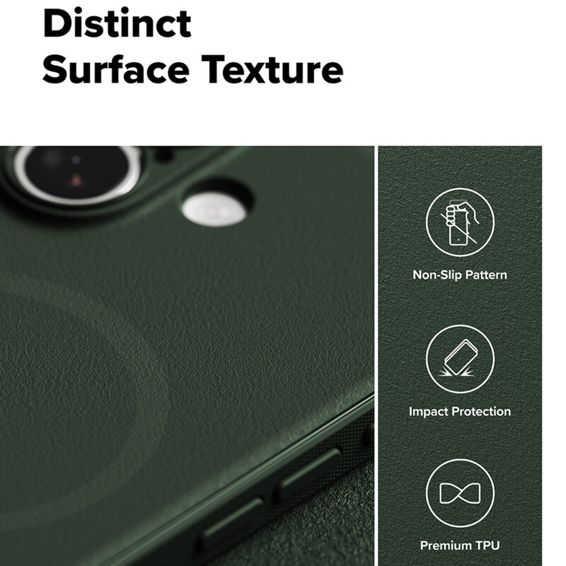 Husa iPhone 17 Ringke Onyx MagSafe, verde