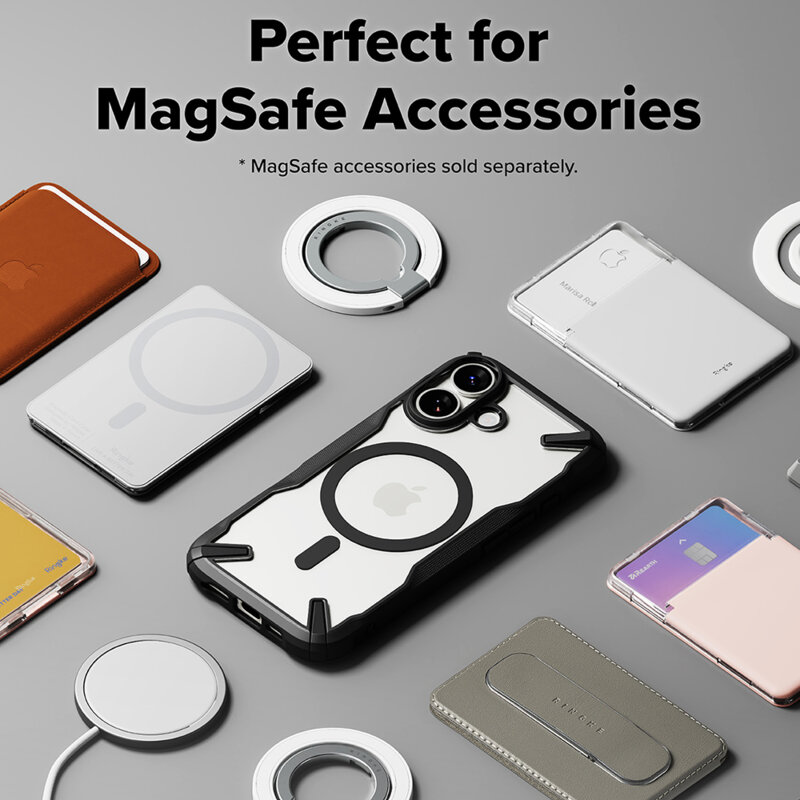 Husa iPhone 17 Ringke Fusion X MagSafe, negru