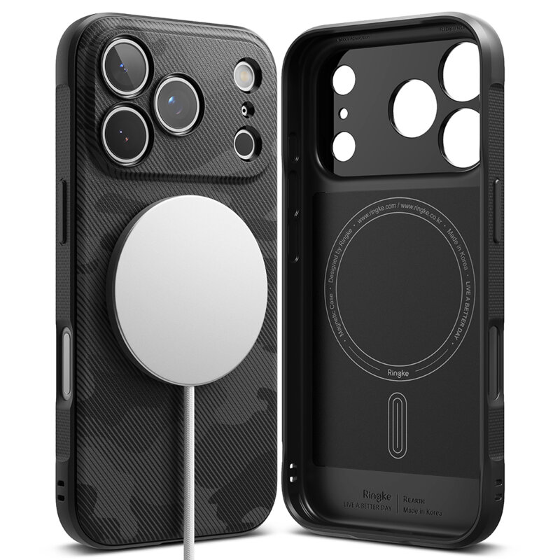 Husa iPhone 17 Pro Max Ringke Onyx MagSafe, camuflaj