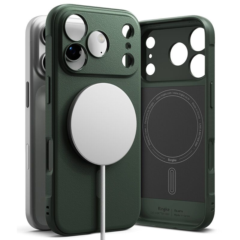 Husa iPhone 17 Pro Ringke Onyx MagSafe, verde