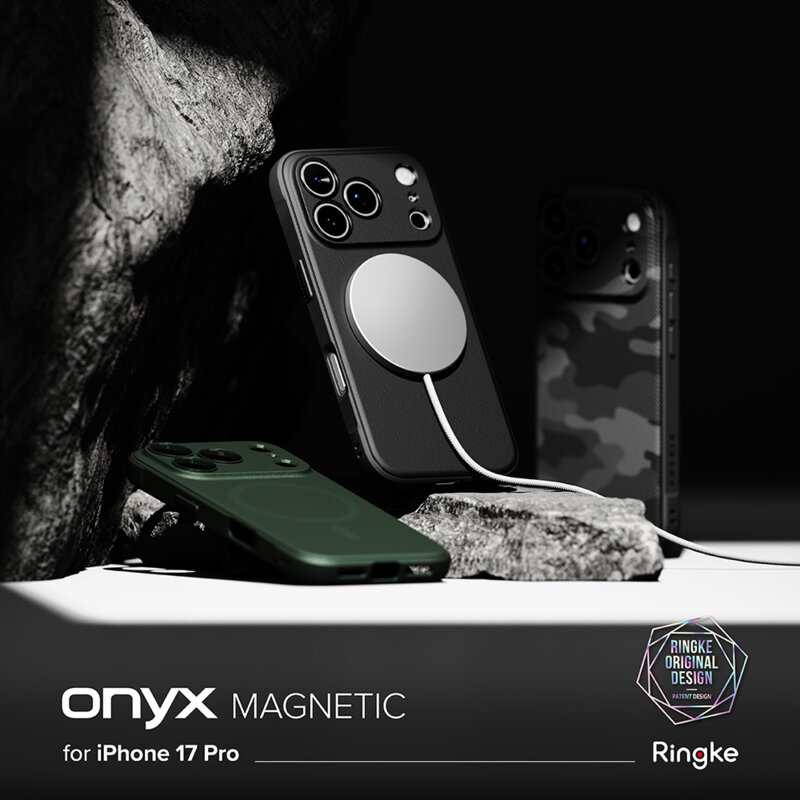 Husa iPhone 17 Pro Ringke Onyx MagSafe, verde
