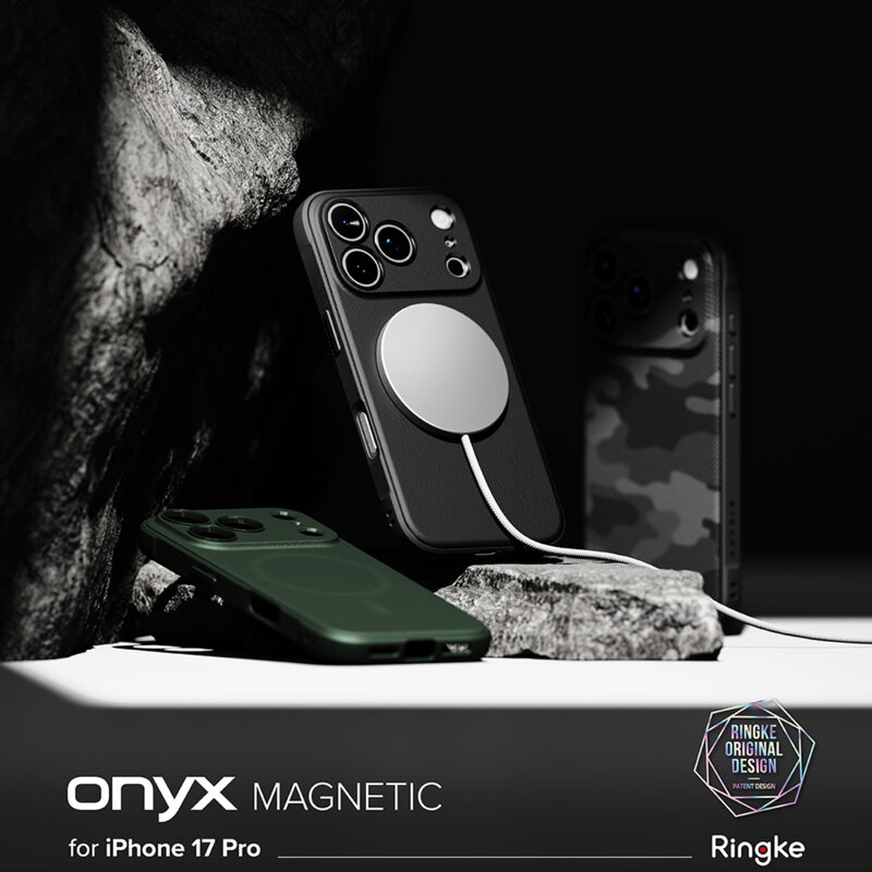 Husa iPhone 17 Pro Ringke Onyx MagSafe, negru