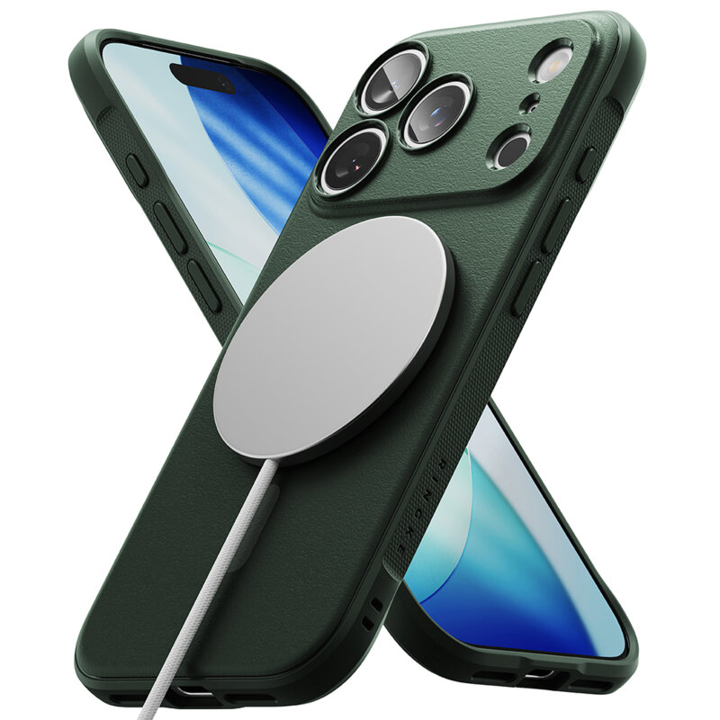 Husa iPhone 17 Pro Max Ringke Onyx MagSafe, verde