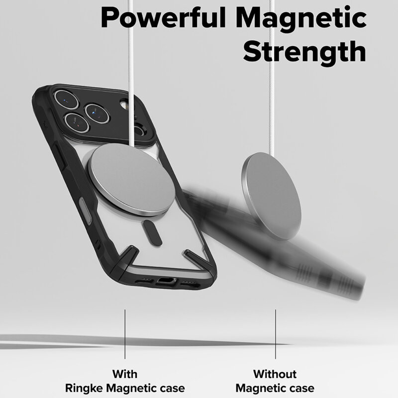 Husa iPhone 17 Pro Max Ringke Fusion X MagSafe, negru