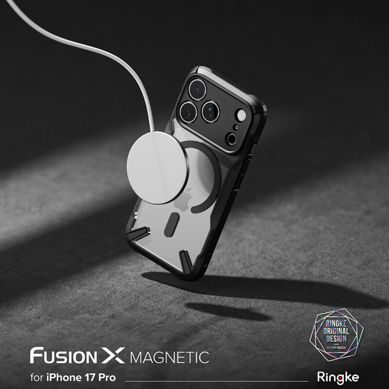 Husa iPhone 17 Pro Ringke Fusion X MagSafe, negru