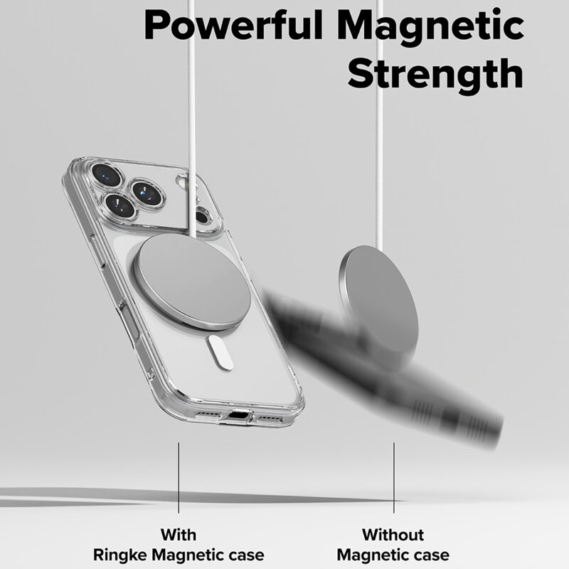 Husa iPhone 17 Pro Max Ringke Fusion MagSafe, transparenta