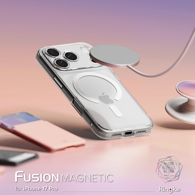 Husa iPhone 17 Pro Ringke Fusion MagSafe, transparenta