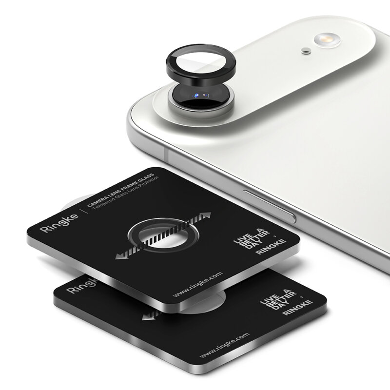Folie sticla camera iPhone 17 Air Ringke Camera Lens Frame, negru