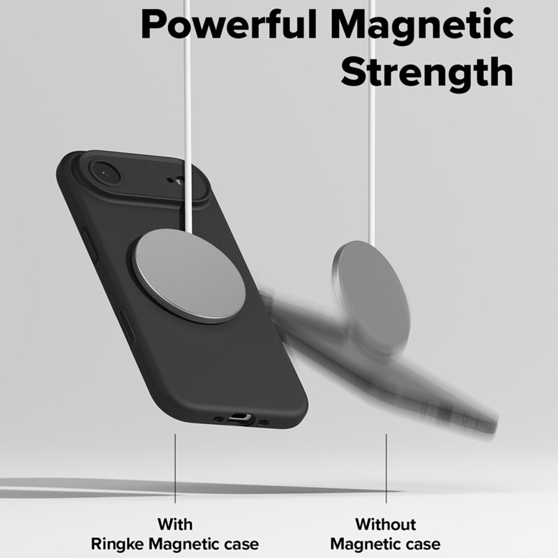 Husa iPhone 17 Air Ringke Silicone Magnetic MagSafe, negru