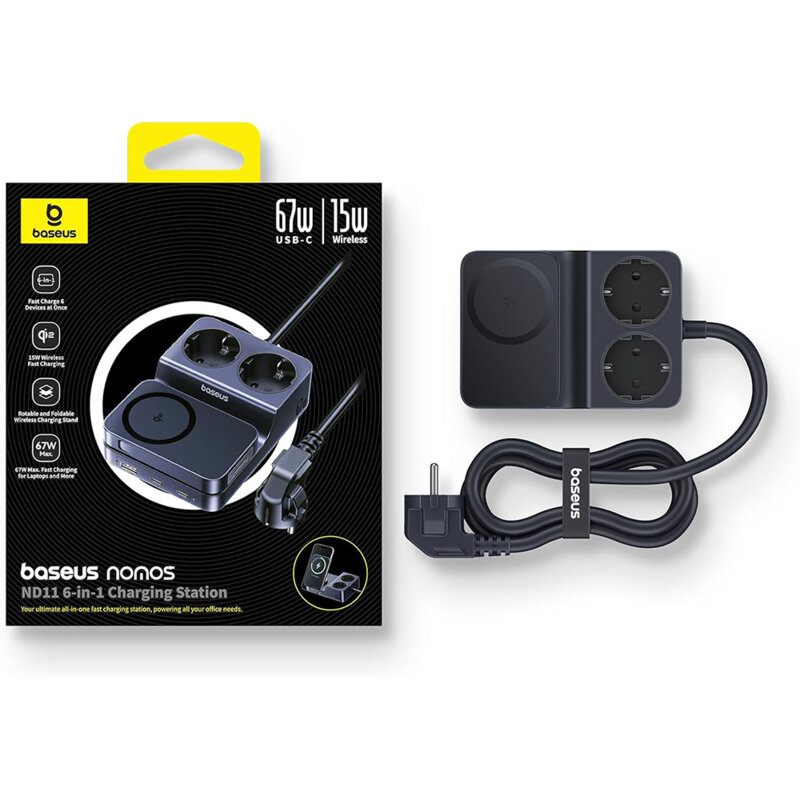 Statie de incarcare wireless 6in1 67W, Baseus, E00078801123-00