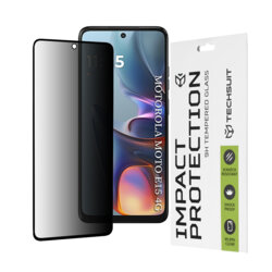 Folie sticla Motorola Moto E15 Techsuit 111D Privacy Full Glue, negru