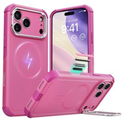Husa iPhone 17 Pro ESR Cyber Armor Kickstand, rosy pink