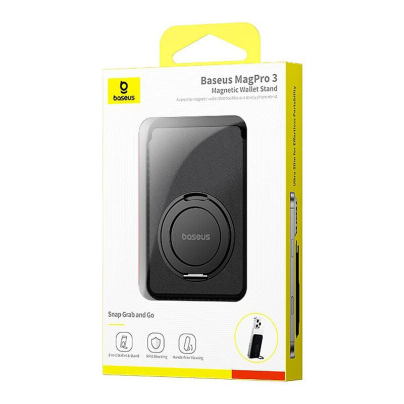Portofel magnetic MagSafe 3 carduri, Baseus, P70385000123-00
