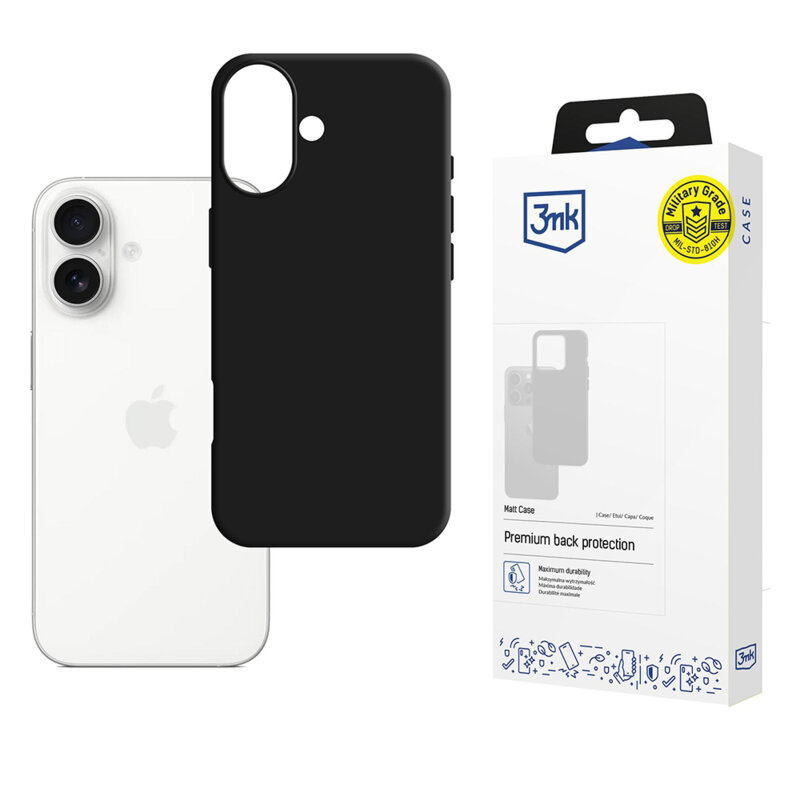 Husa iPhone 17 premium 3mk Matt Case, Black