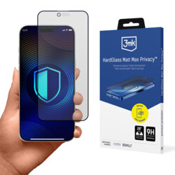Folie sticla iPhone 17 Air 3mk HardGlass Matt Max, privacy