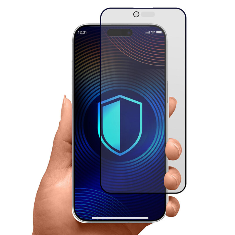 Folie sticla iPhone 17 Air 3mk HardGlass Matt Max, privacy