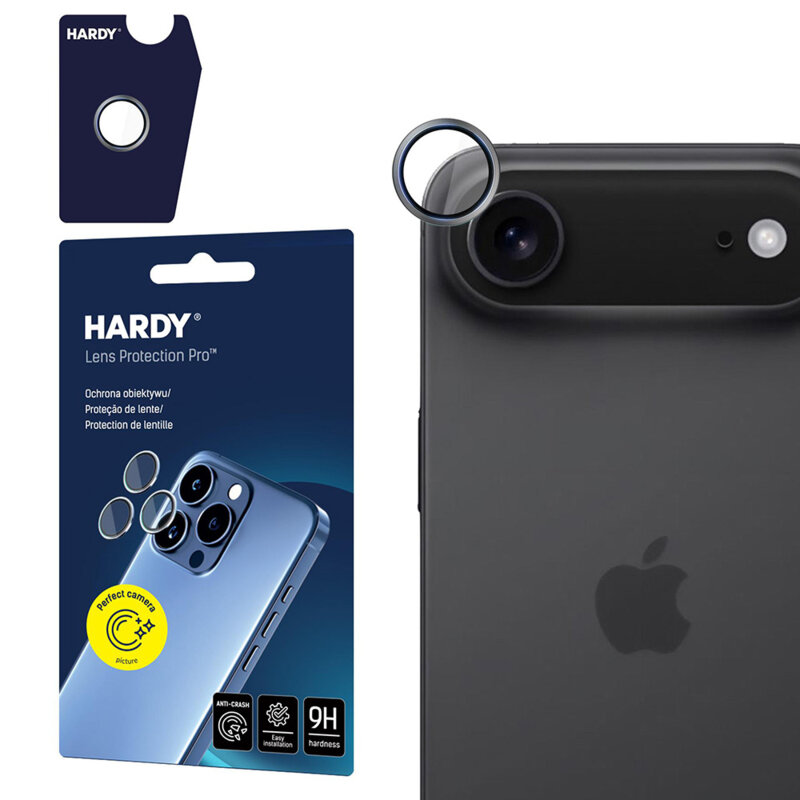 Folie iPhone 17 Air 3mk Hardy Lens Protection Pro, gri