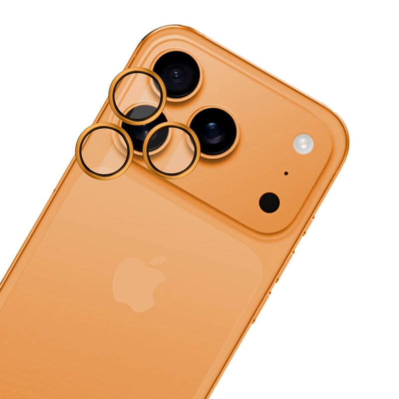 Folie iPhone 17 Pro 3mk Hardy Lens Protection Pro, oranj