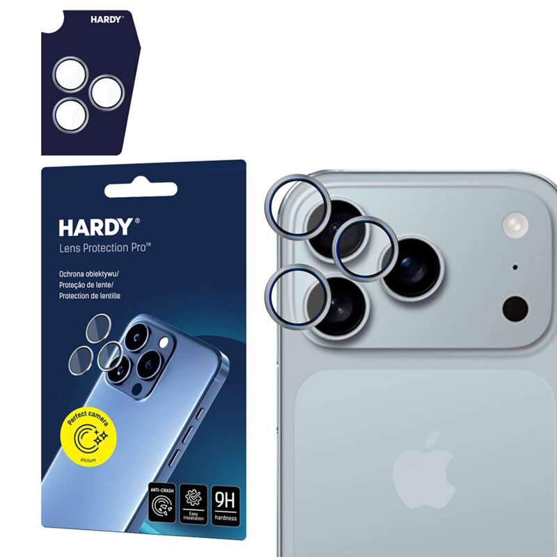 Folie iPhone 17 Pro 3mk Hardy Lens Protection Pro, gri