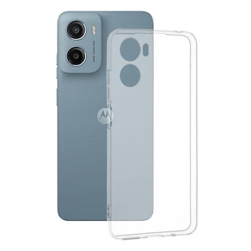 Husa Motorola Moto E15 Techsuit Clear Silicone, transparenta