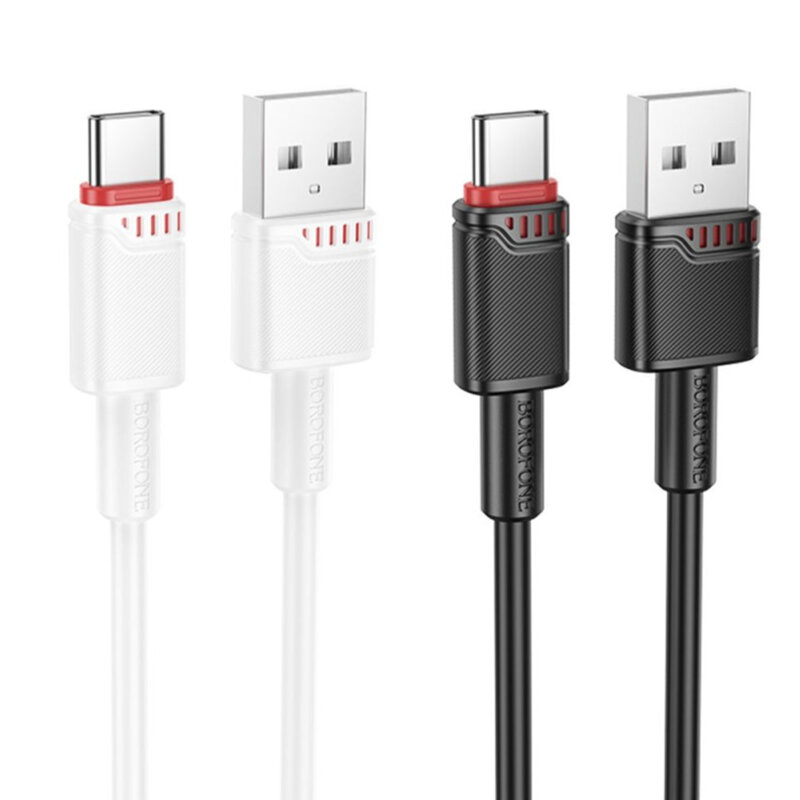 Cablu USB la Type-C premium, 3A, 1m Borofone Beneficio, negru, BX110