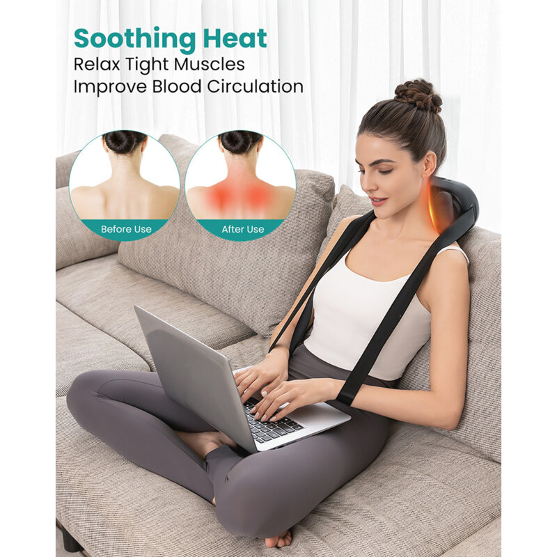 Aparat de masaj pentru gat wireless, 3 moduri Nekteck, A01-NM11-GYUS