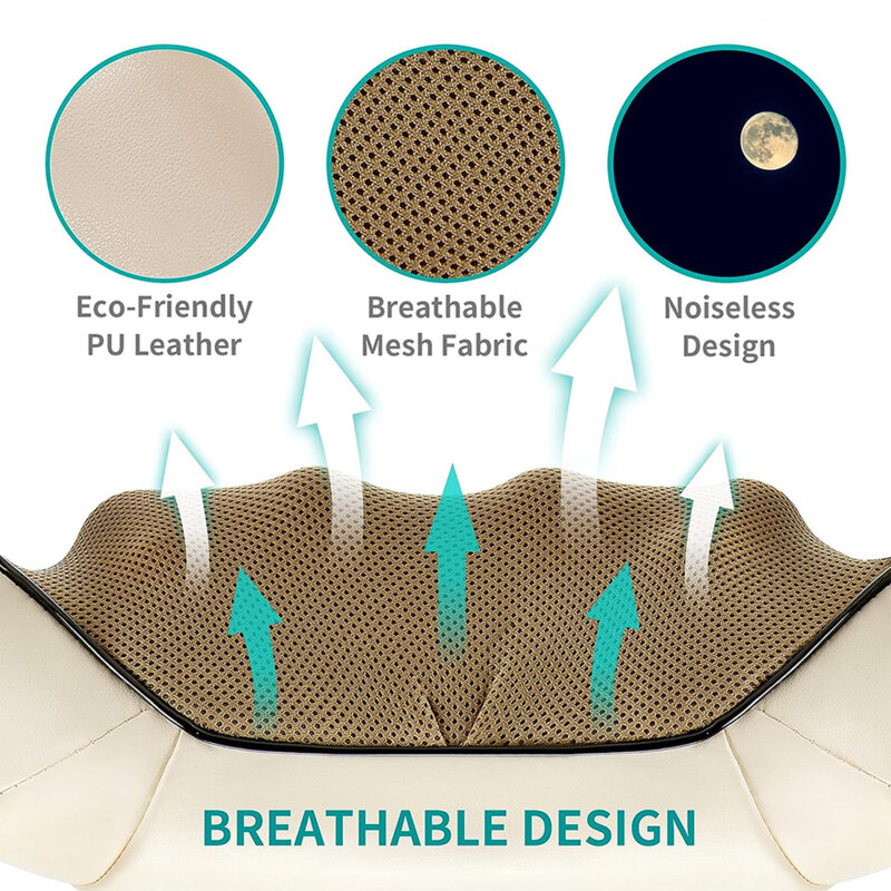 Aparat de masaj pentru gat, 3 intensitati Nekteck, bej, A01-NK03-BG00