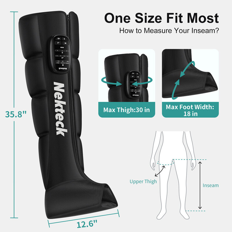 Aparat de masaj pentru picioare, 1buc Nekteck, A06-LM09-BKUS