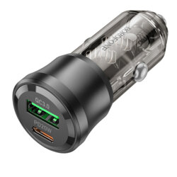Incarcator auto dual USB, Type-C 38W Borofone Journey, BZ25