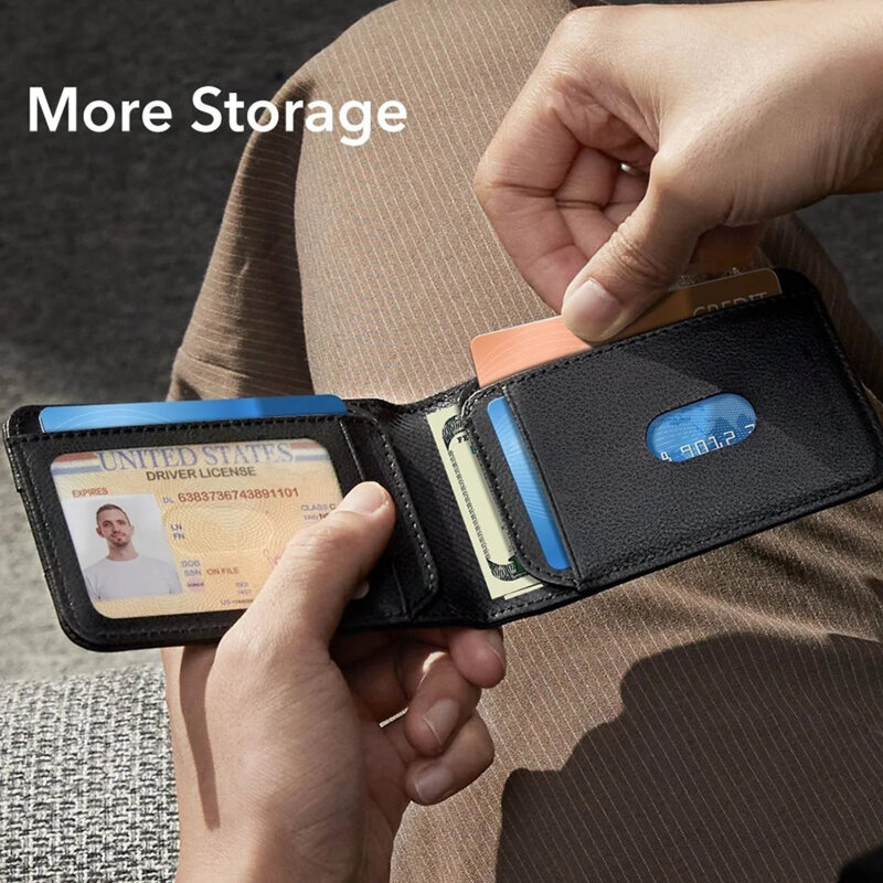 Portofel MagSafe din piele eco, Find My, RFID ESR Geo, twilight