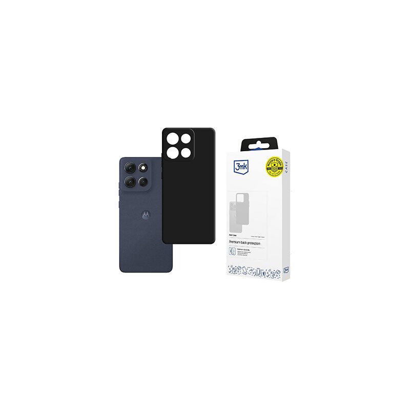 Husa Motorola Moto G86 premium 3mk Matt Case Pro, Black