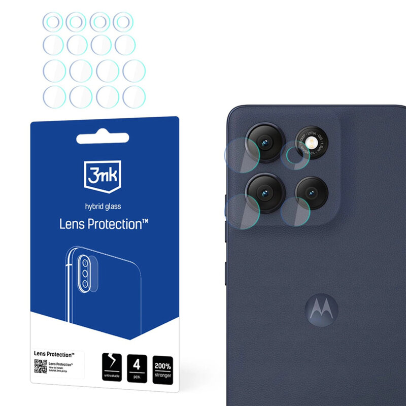[Pachet 4x] Folie Motorola Moto G86 3mk Lens Protection, transparenta