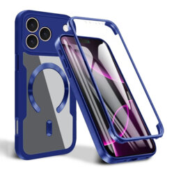 Husa 360° iPhone 17 Pro Max Techsuit ColorVerse MagSafe, albastru