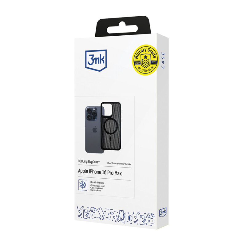Husa iPhone 16 Pro Max 3mk COOLing MagCase, negru