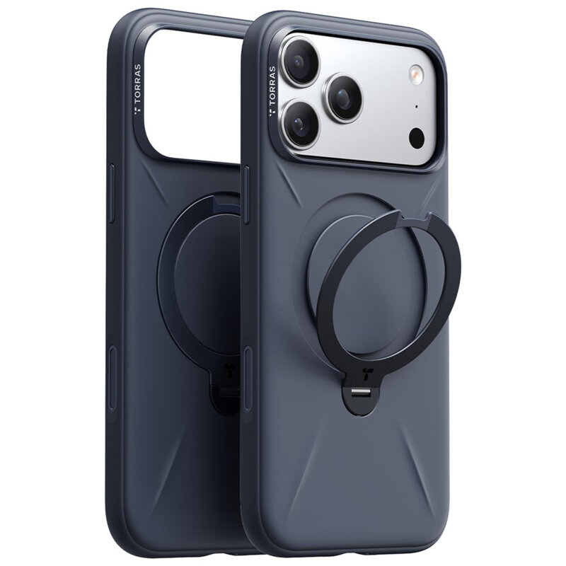 Husa iPhone 17 Pro Torras QPRO Silicone Series, albastru