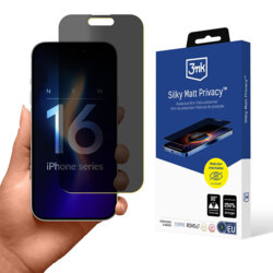 Folie sticla iPhone 16 Pro Max 3mk Silky Matt, privacy