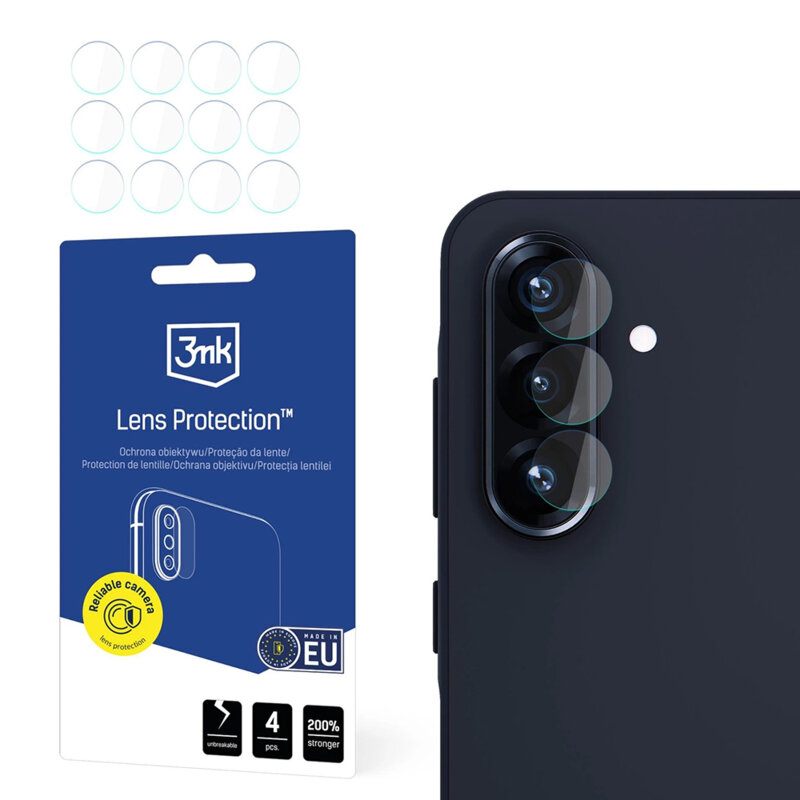 [Pachet 4x] Folie Samsung Galaxy A56 5G 3mk Lens Protection, transparenta